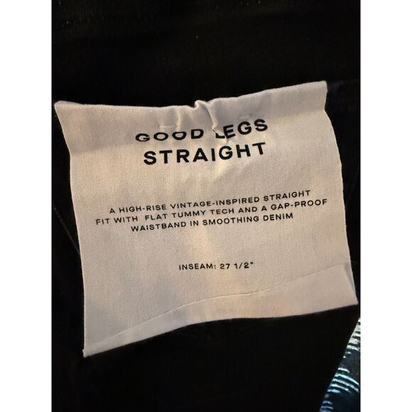 NWT Good American Good Legs Straight Jeans in Black size 6 - Picture 5 of 13